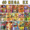 100 Peças Cartas Pokemon Brilhantes VSTAR GX EX VMAX MEGA EQUIPE TAG Energia Treinador Charizard Pikachu Coleção Carta de Batalha I31