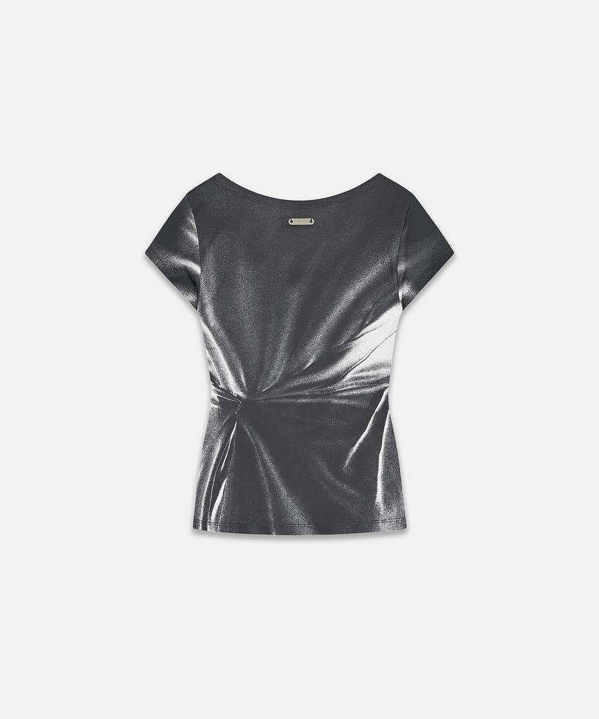 Nash Pearl Necklace Printed T-Shirt Black