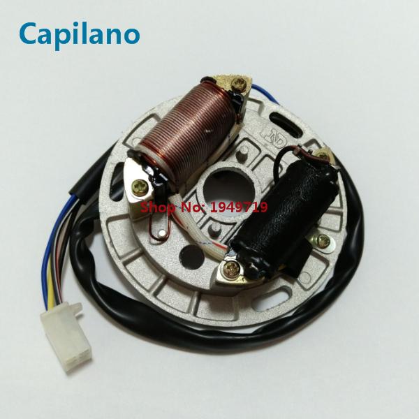 motorcycle scooter AX100 inner rotor kit ignition stator magneto coil with plate for suzuki 2 stroke 100cc AX 100 in 2 pole