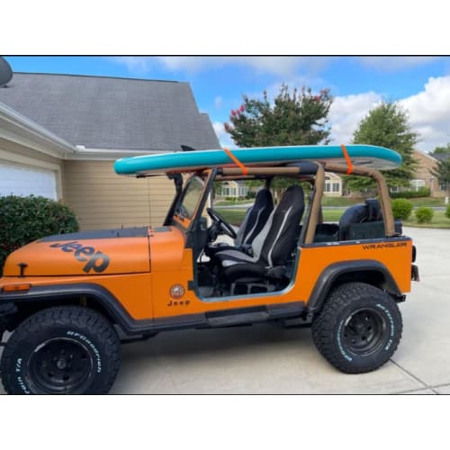 Runbod Lashing Belts, Ratchet Type, Cargo Securement Belts, 5m Black, 2.5cm Lashing Width, Approximately 800kg Breaking Load, Set of 4, Orange