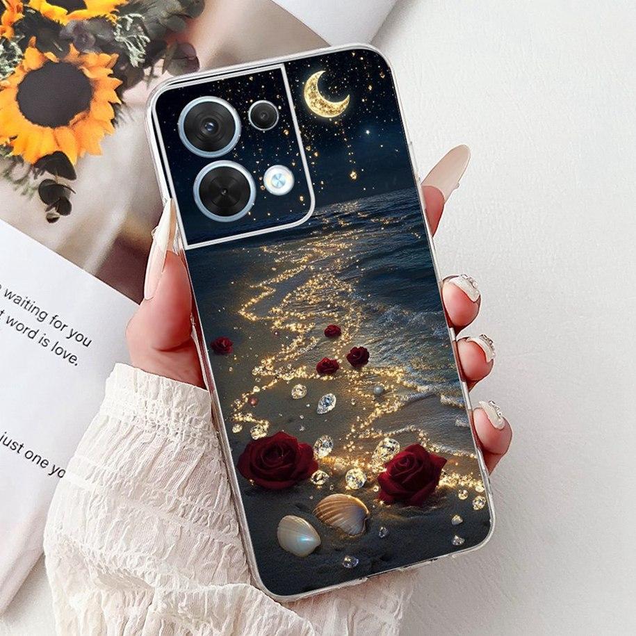 For OPPO Reno 8 Case CPH2359 Cover Cute Cartoon Cat Carp Lion Soft Silicone Shockproof Bumper For OPPO Reno8 Pro 5G CPH2357 Capa