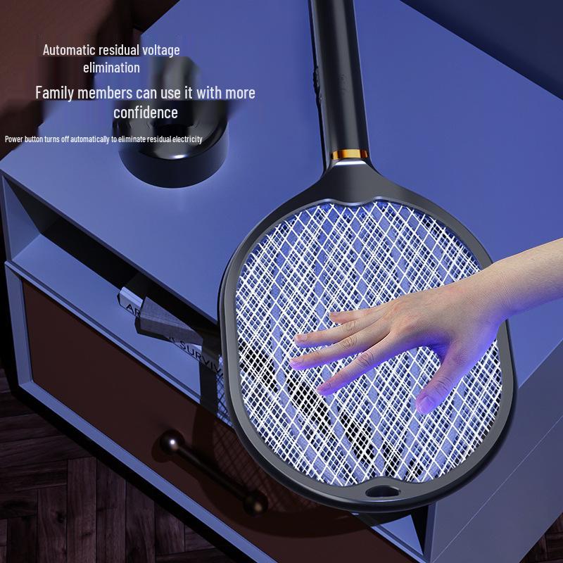 USB Rechargeable Electric Mosquito & Fly Swatter Lamp - 2-in-1 Household Insect Zapper