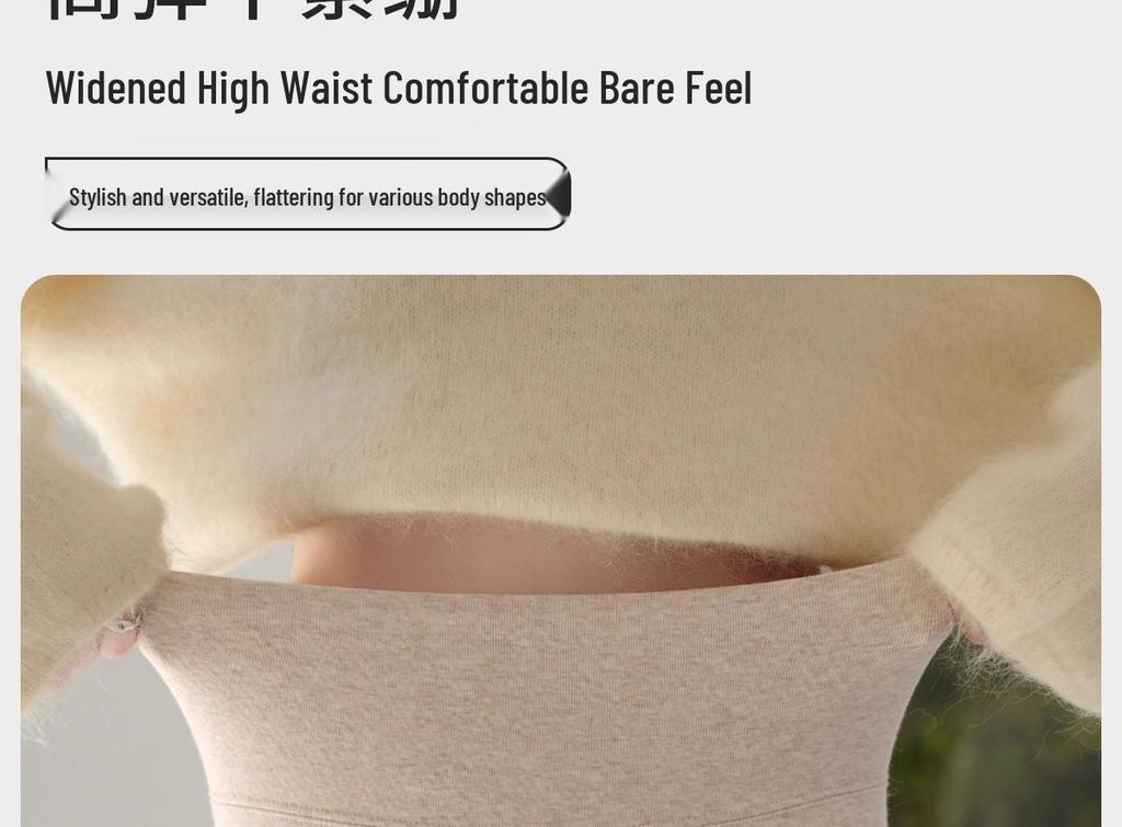 Women's High-Waisted Fleece-Lined Warm Cotton Pants - Slimming Autumn/Winter New Arrivals with Back Pocket