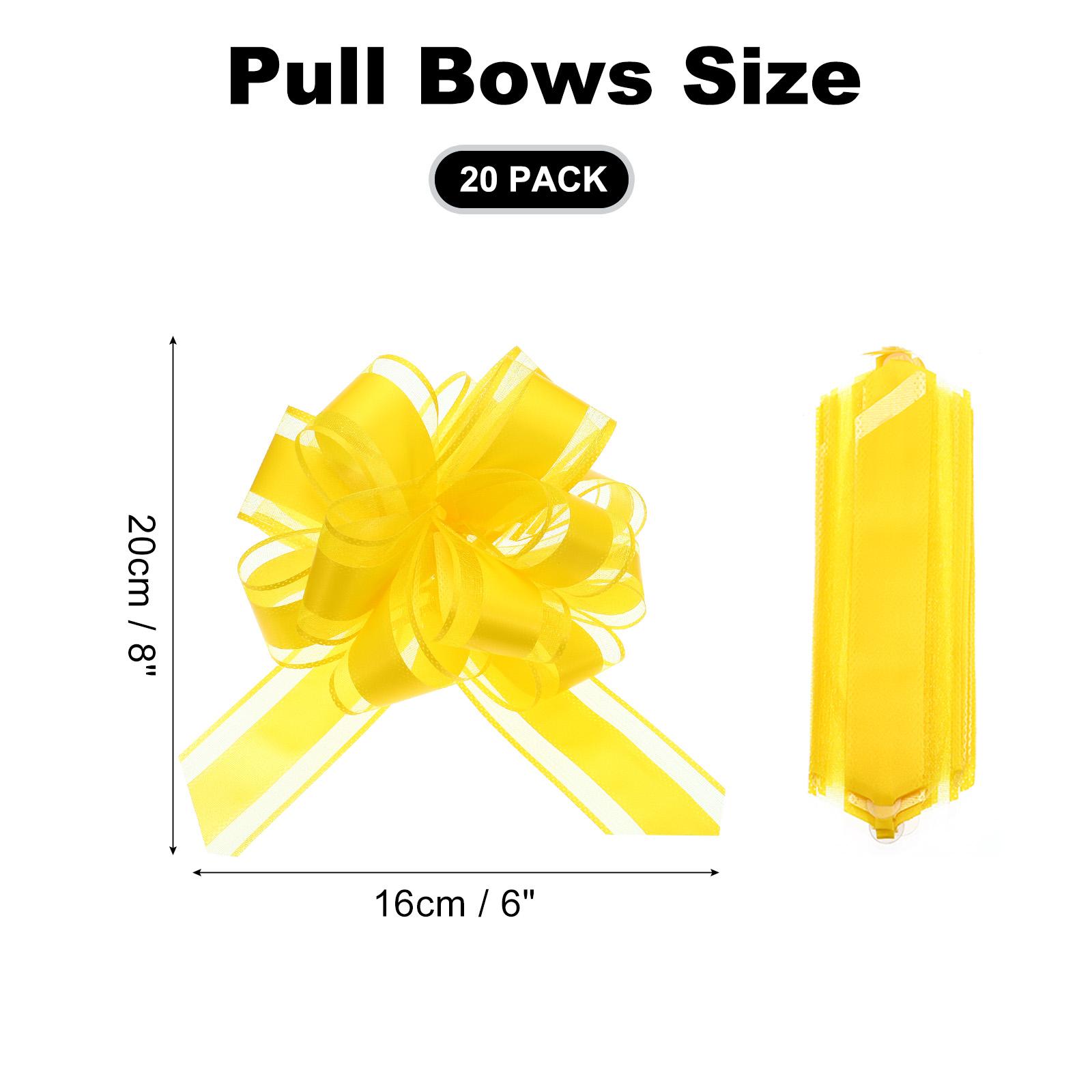 

20 шт. Банты-ленты шириной 6,3 дюйма из органзы для упаковки подарков оранжевые/желтые 20x16cm жёлтый