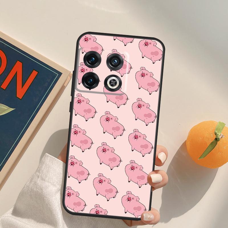 Cartoon Pig Case For OnePlus 13R 12R 10R 13T 10T 11 12 13 15 OnePlus Nord 5 CE 2 3 4 Lite N20 N30 Cover