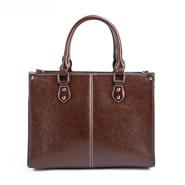 2024 Genuine Leather Women's Casual Shoulder & Messenger Bag - Trendy, All-Match Retro Style