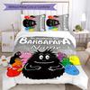 3pcs Custom Name Barbapapa Bedding Set Duvet Cover Closure Includes 1 Duvet Cover & 2 Pillowcases for All Seasons Bedroom Decor