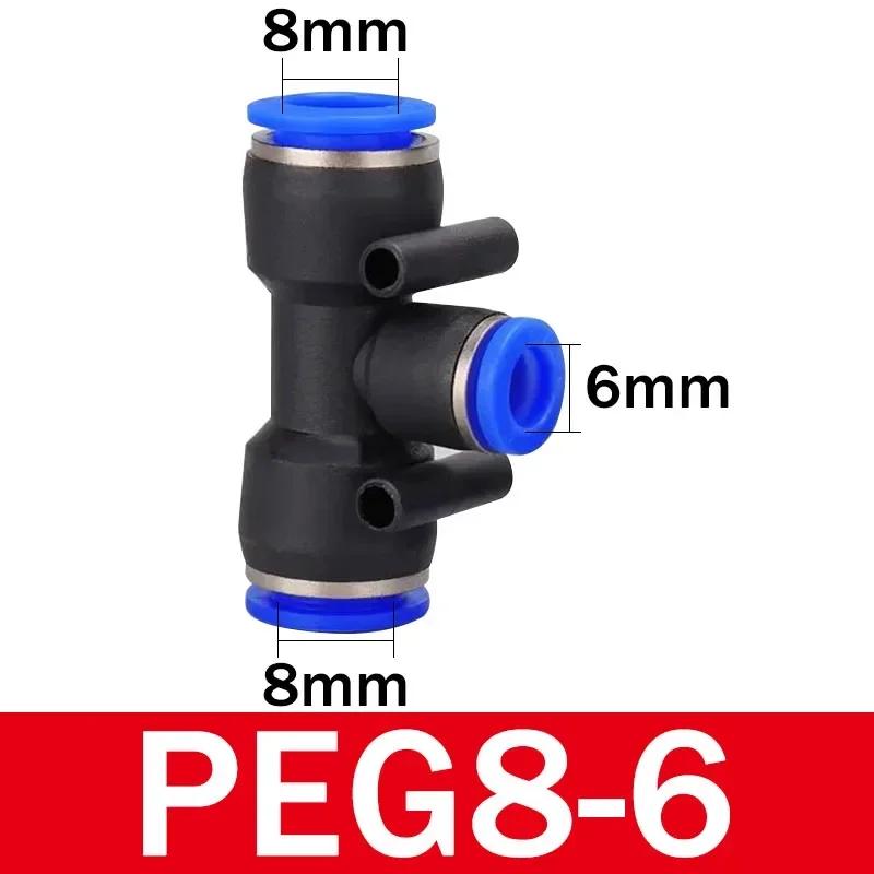 Pneumatic Fittings Quick Connector Air Hose Tube Connectors Plastic PE PEG 4mm 6mm 8mm 10mm 12mm Push Into Pluglug