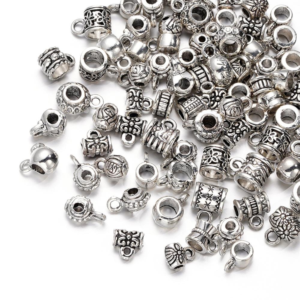 20g Blomster Sølvbelagt Løs Tube Perle Avstandsperler For Smykker Making Tube Charms DIY Armbånd Halskjede Tilbehør