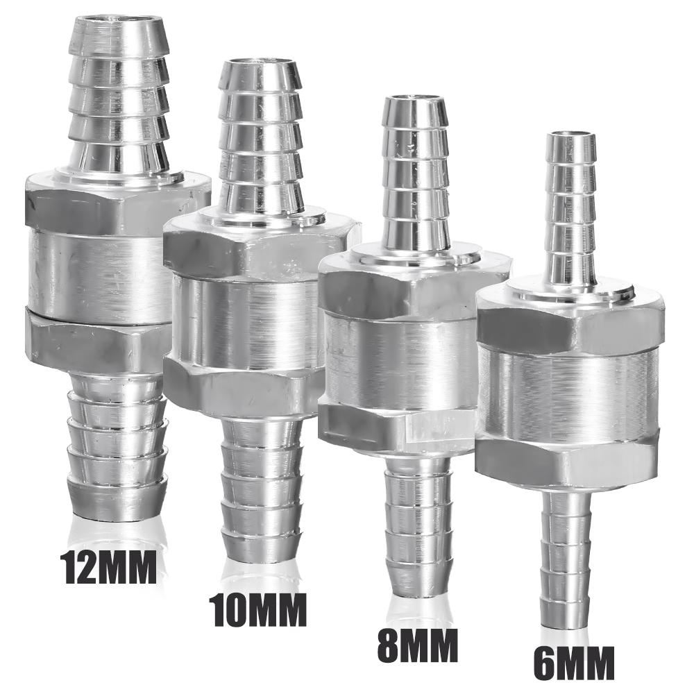 Araba Tek Yönlü Kontrol Vanası 6/8/10/12MM Yağ Besleme Bağlantısı El Pompası Alüminyum Alaşımlı Yakıt Geri Dönüşsüz Kontrol Vanası Peugeot Renault için