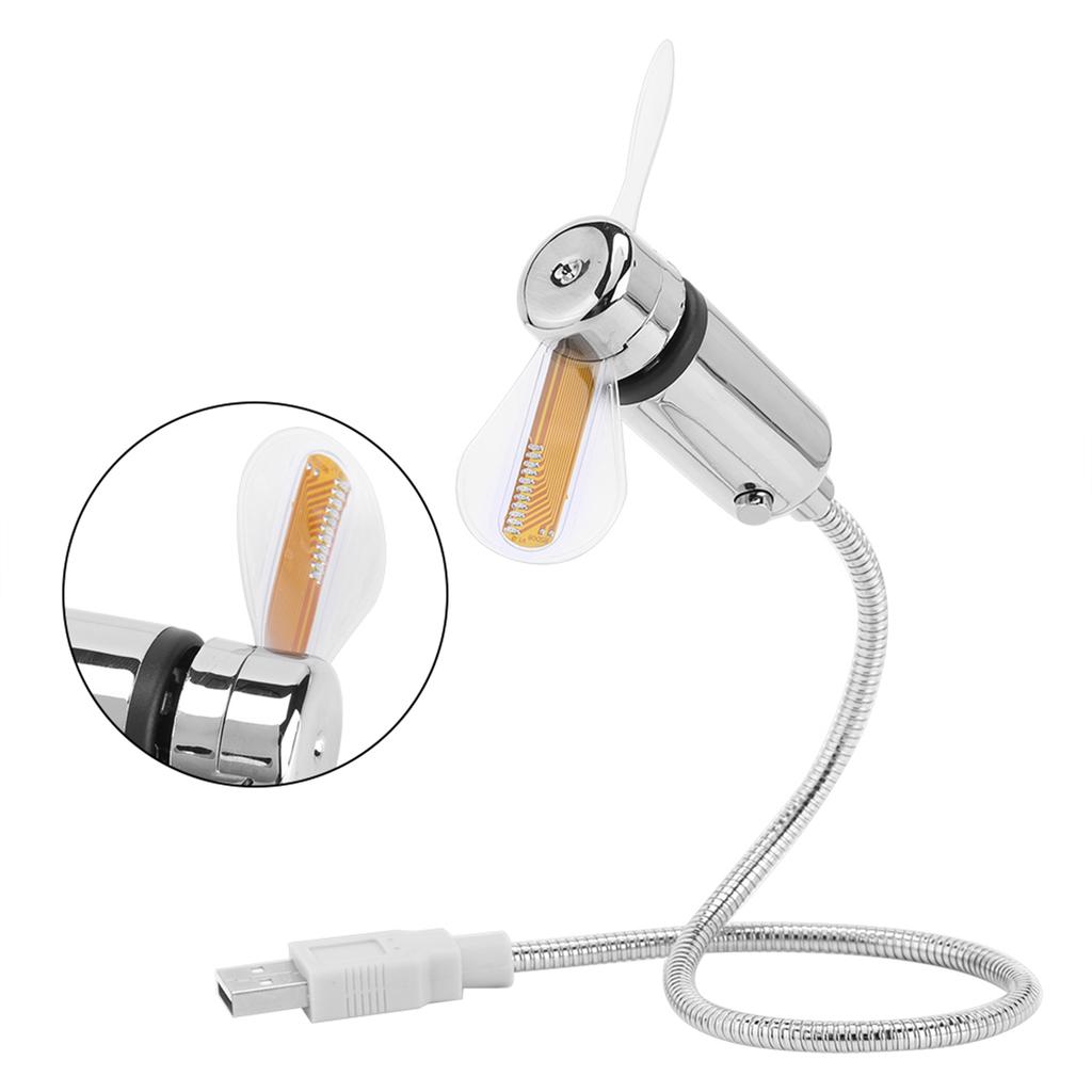 Ventilator USB RGB cu afișaj programabil cu LED flexibil pentru PC, notebook și laptop