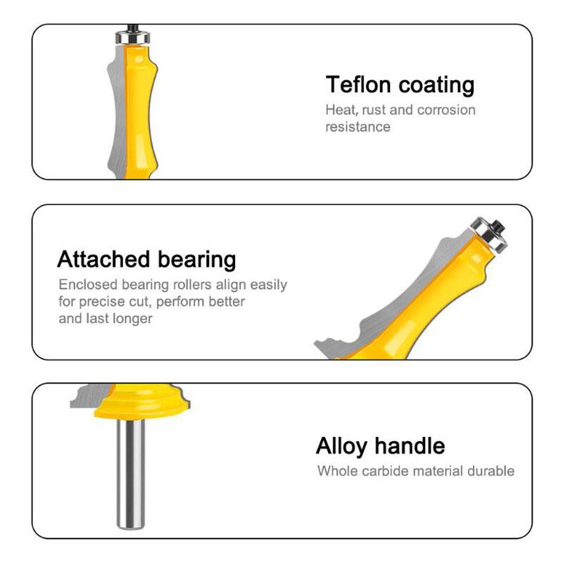 High Line Armrest Router Bit Woodworking Milling Router Bit Line Cutter Carving Cutter Woodworking Tools 8mm 12mm 1/2inch Shank