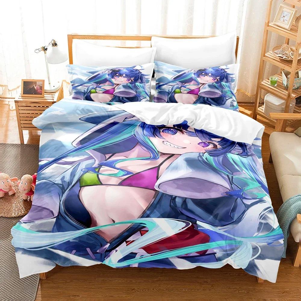 Pillowcase Twin Full Queen King Bedclothes Bed Linen with Fashion 3D The Uma Musume Pretty Derby Bedding Sets Duvet Cover Set Tool