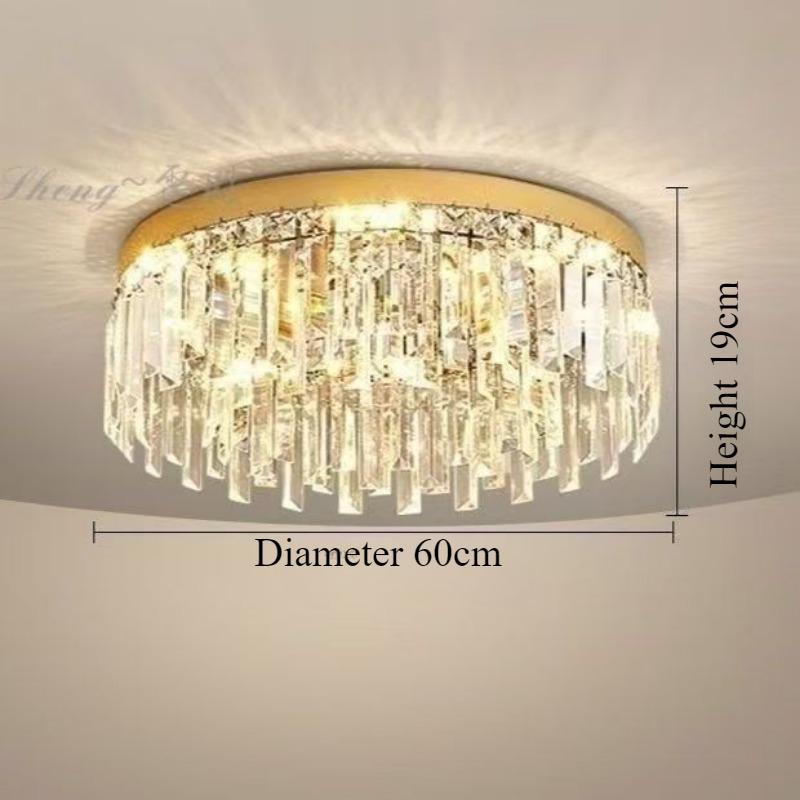 

Золотой хром E14 светодиодный подвесной светильник хрустальная потолочная люстра для гостиной спальни внутренний декоративный светильник Diameter -60cm золотой