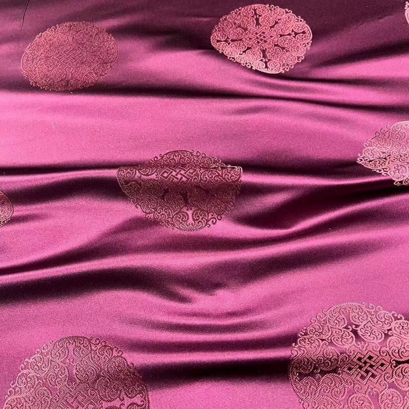 Jacquard Brocade Fabric Tang-mounted Majia Mongolian Robe Tibetan Robe Film and Video Decorative Cushion Pillow Group 100x75cm