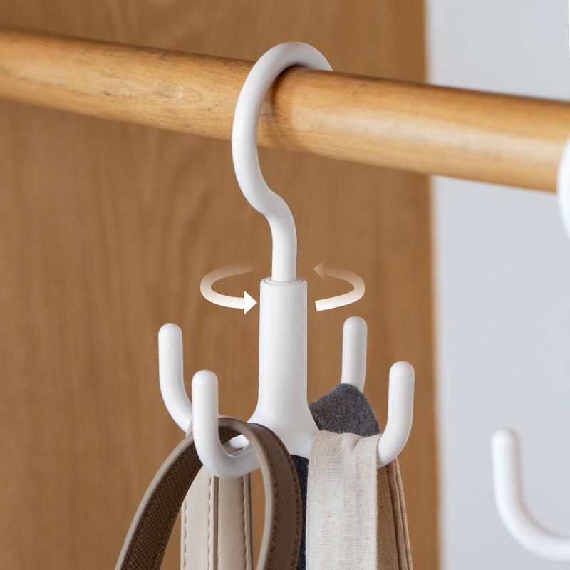 Multi-functionalRotatableMulti-hook Hook360-degree Rotatable Cabinet and Wardrobe 4-hook Hanger