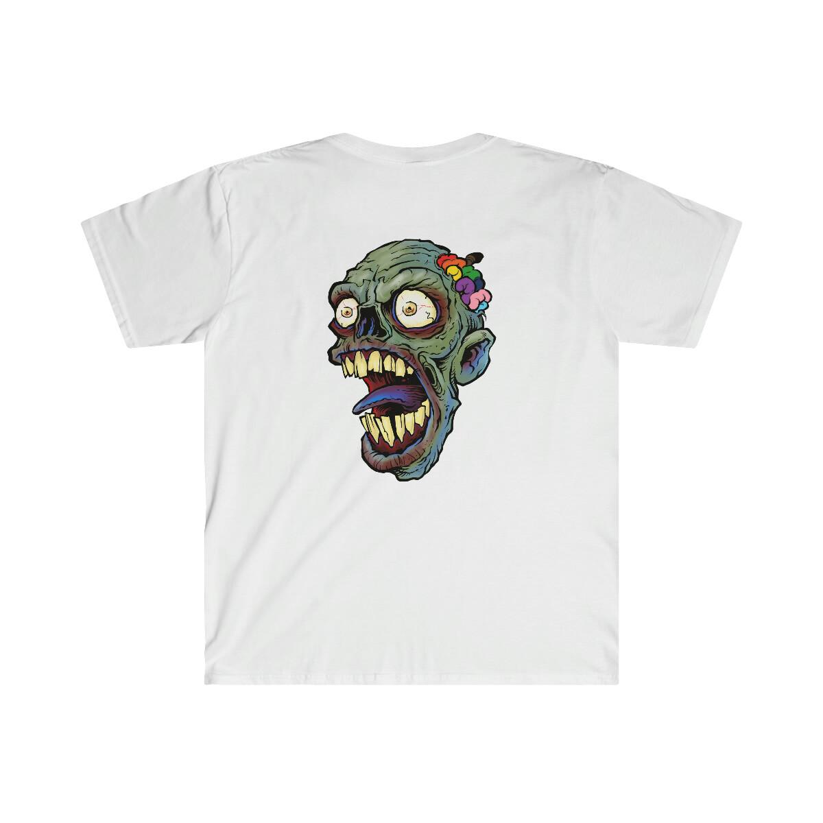 

Zombie Brains T-Shirt. LGBTQ+. 2SLGBTQ+ Unisex Softstyle T-Shirt 5XL різнокольоровий