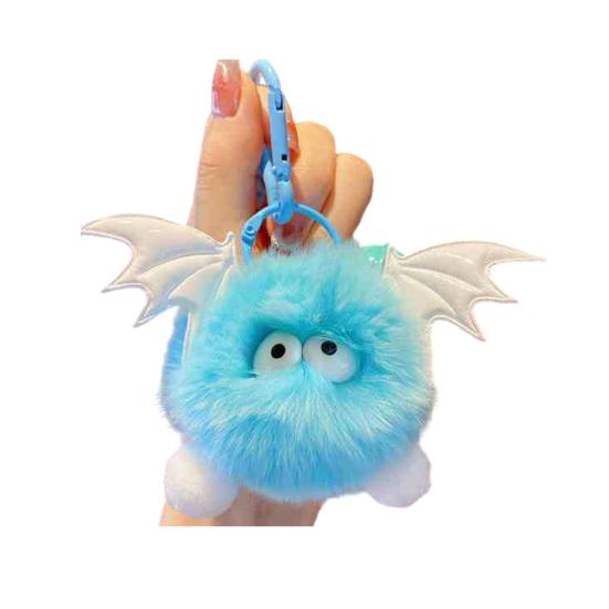 Keychain Pendant Cartoon Doll Charm with Wings Plush Key Chain Versatile Decoration Keys Backpack