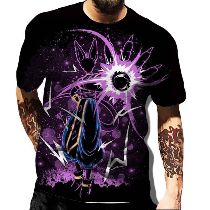 New Dragon Ball Theme Men's Top Fashion Cartoon Cool Children's T-shirt 3D Boys' Short Sleeve Street Summer
