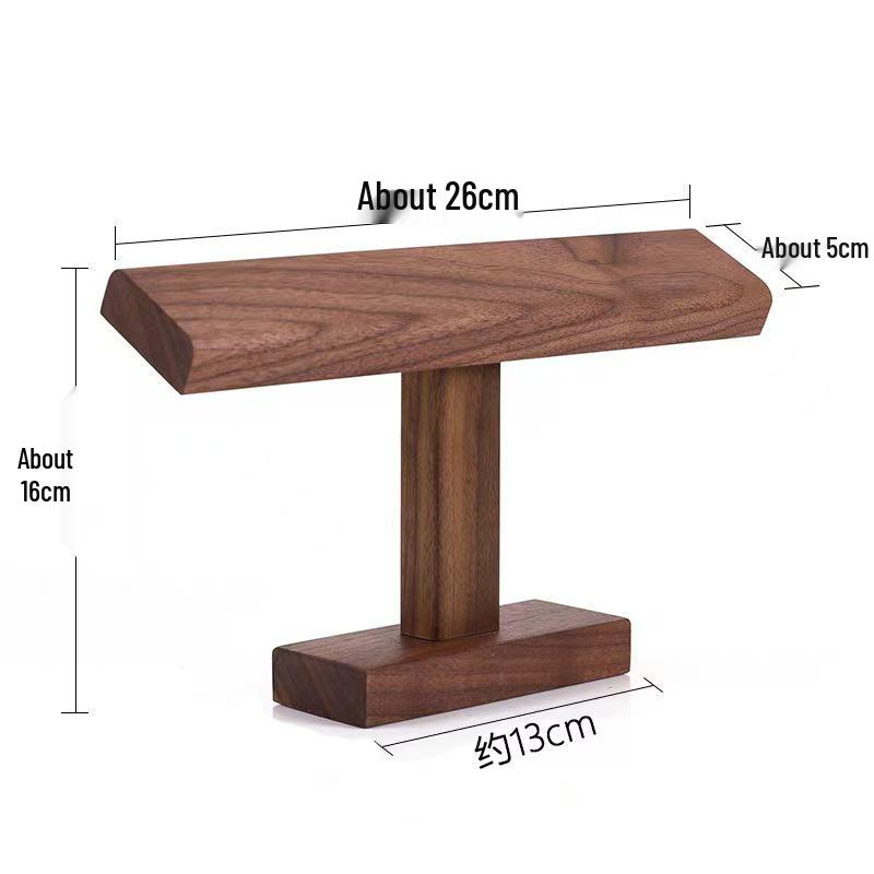 Premium Walnut Jewelry Display Stand for Watches, Bracelets, and Necklaces