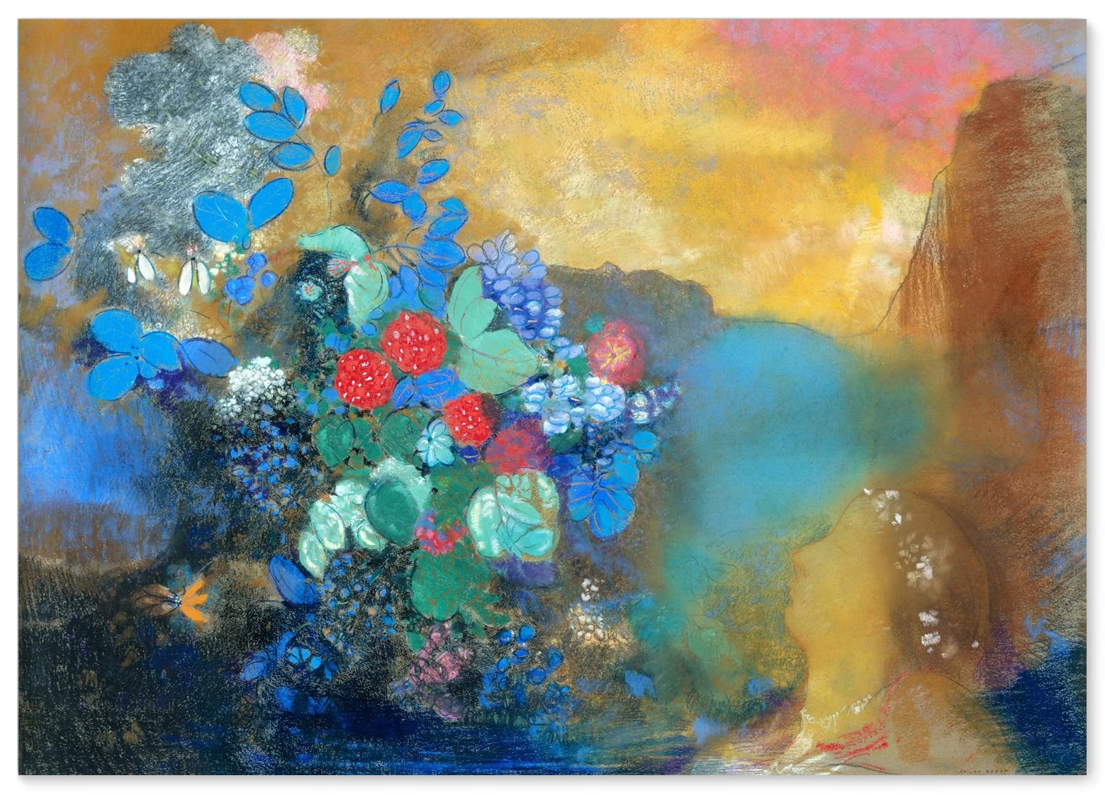 

Odilon Redon Ophelia among Flowers Poster, A3 Size [Made in Japan] [Interior Wallpaper] Painting Art Wallpaper Poster