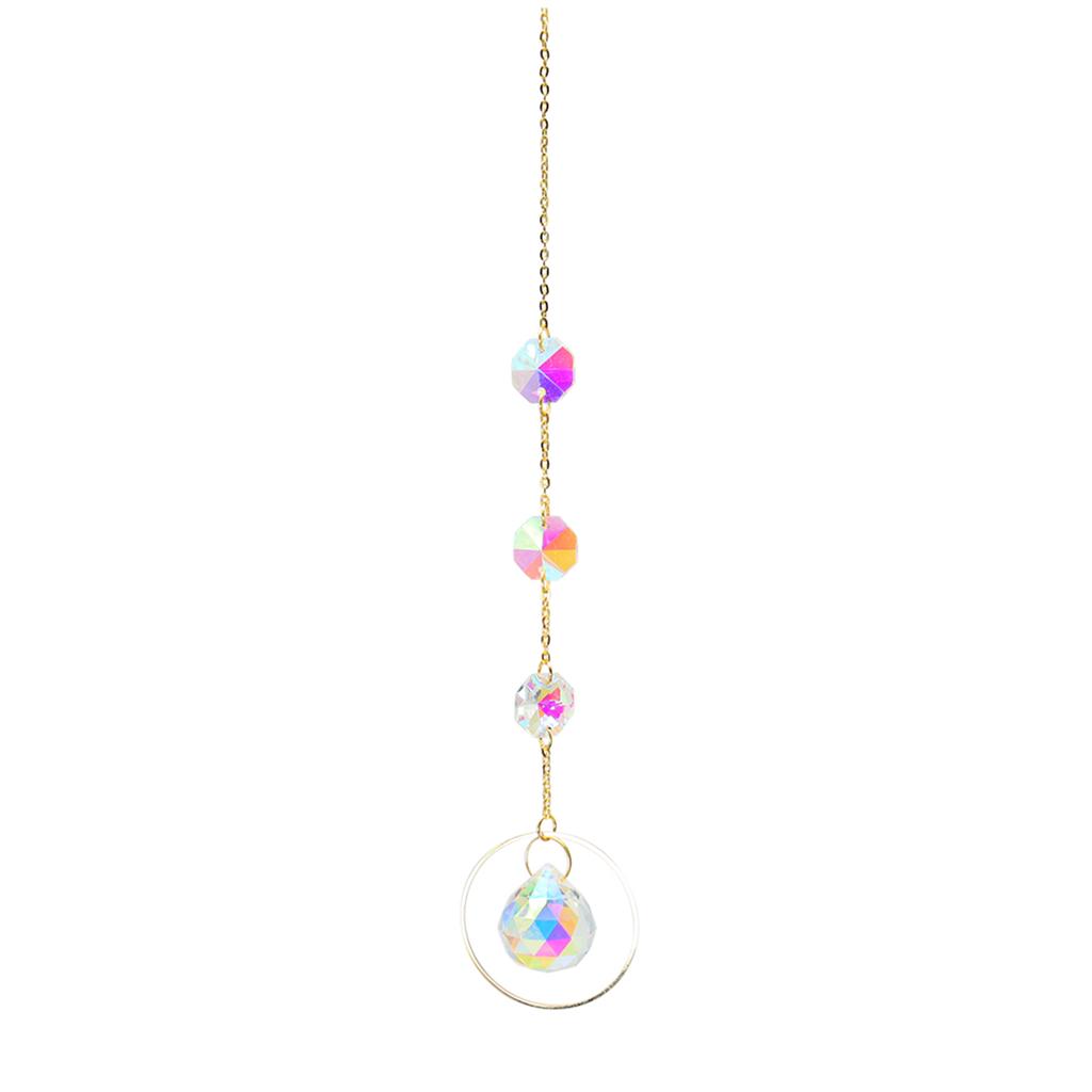 Crystal Pendant Decorative Garden Hanging Ornament Living Room Decor Sun Catcher Pendant Mobile Wind Chime Bell Home Decor