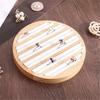Natural Wood Round Jewelry Storage Tray For Ring Bracelet Earring Collection Decorative Counter Props