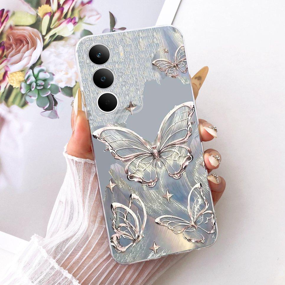 6.67" Zachte Heldere Siliconen Hoesje Voor Realme C71 Global RMX5303 Telefoonhoesje Cartoon Kat Draak Bloemen Vlinder Patroon Cover