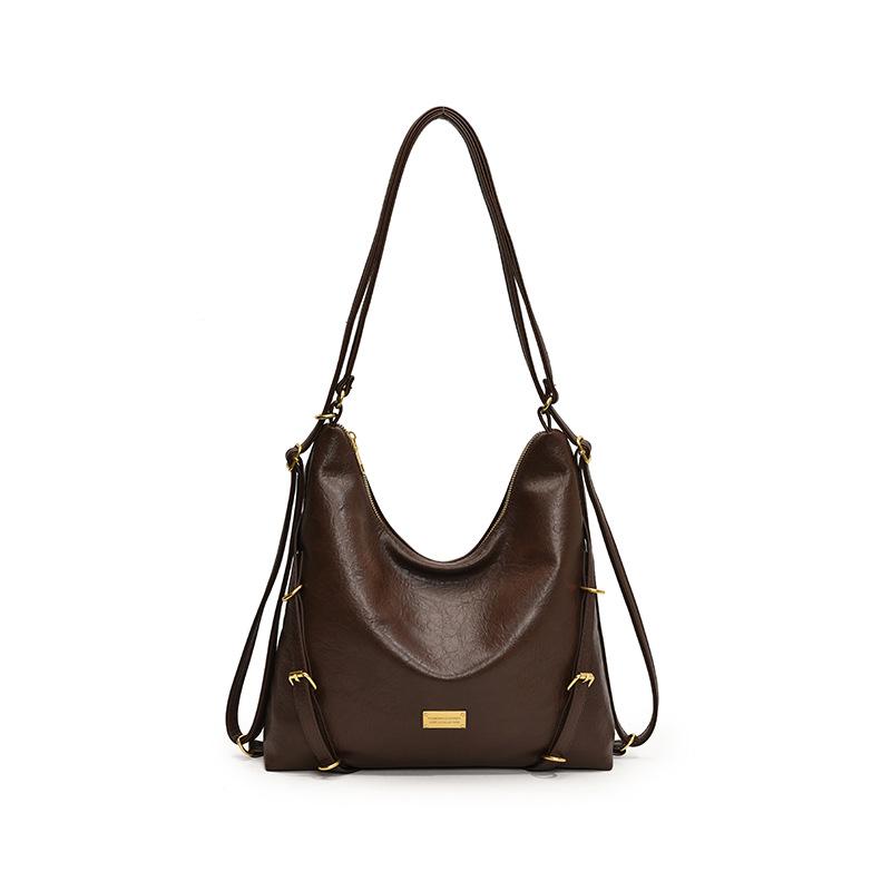 Simple Casual Backpack Bag Women's New Autumn and Winter Retro Fashion Shoulder Bag Large Capacity Commuter Tote Bag