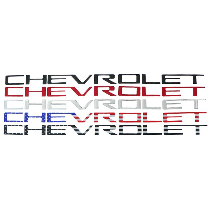 ABS Car Tail Letter Stickers Accessories for Chevrolet SILVERADO Auto Rear Trunk Emblem Badge Decal Decoration