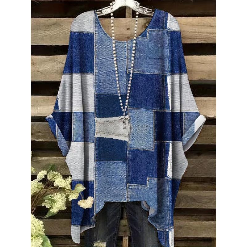 Fashion New Arrival Plus Size Bastet Egyptian Cat Goddess Print Women's Top Elegant Casual Style Round Neck Long Sleeve T-Shirt