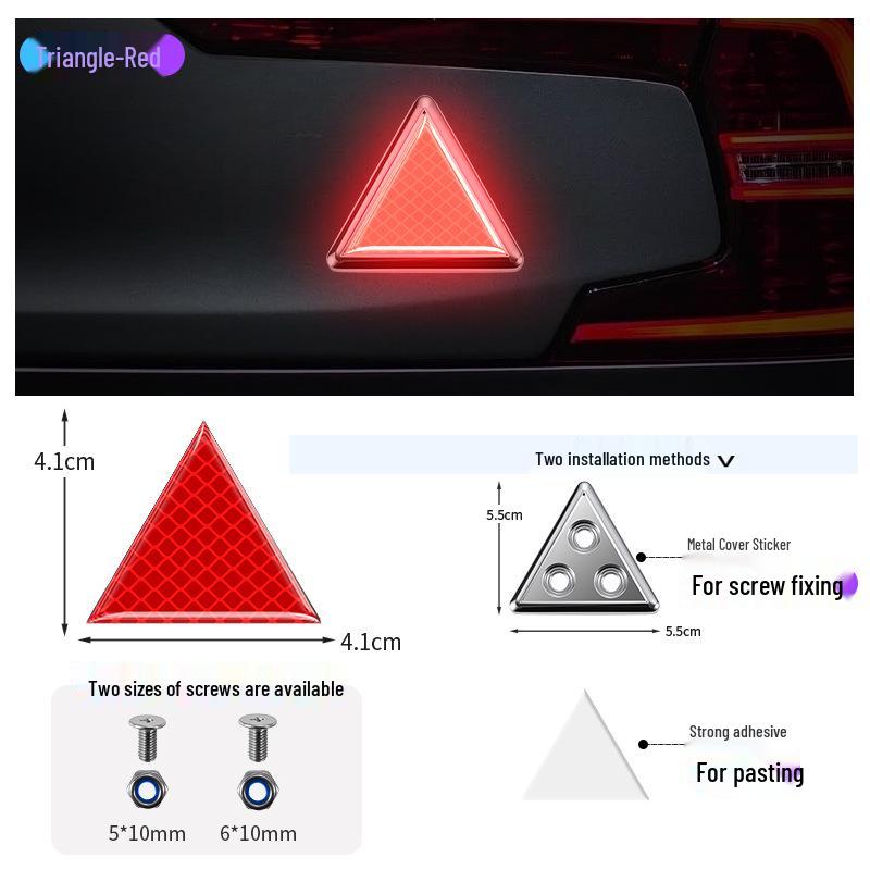 Reflektierender Warnschild-Aufkleber für Autos, Motorräder, Elektrofahrzeuge und Fahrräder