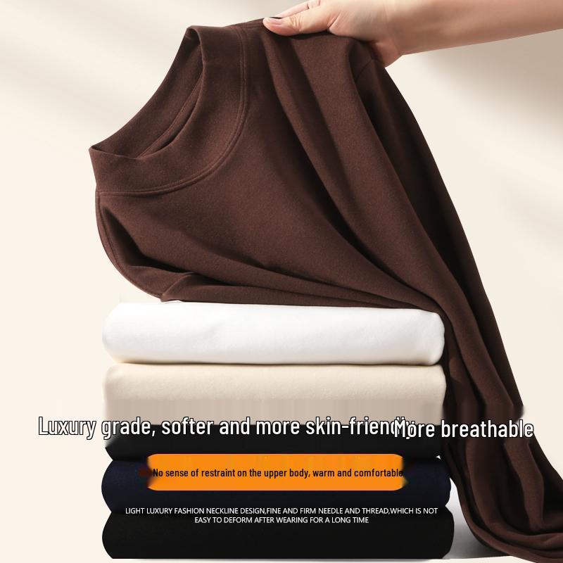 Men's Double-Sided German Velvet Fleece-Lined Long-Sleeve Warm Top