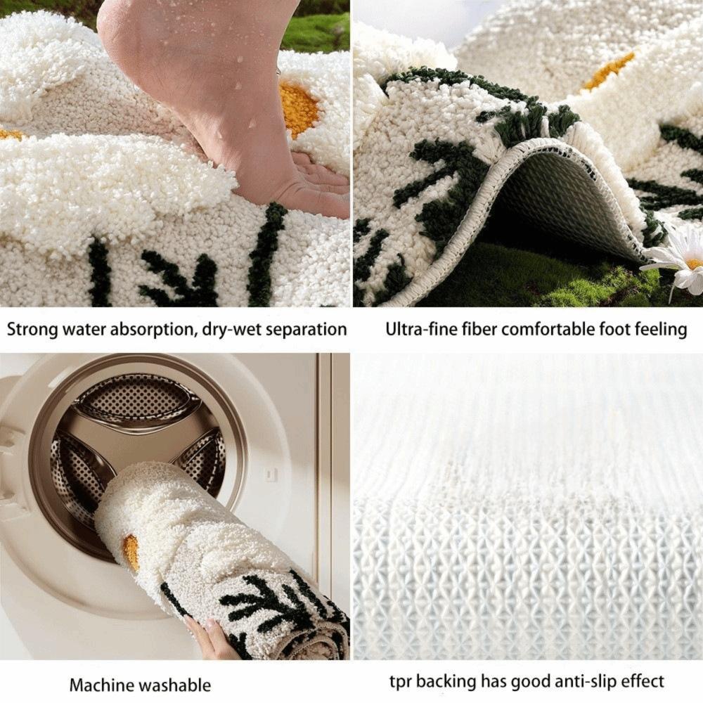 Non-Slip Absorbent Floor Mat Soft Durable Carpet Bathroom Floor Mat Household Use