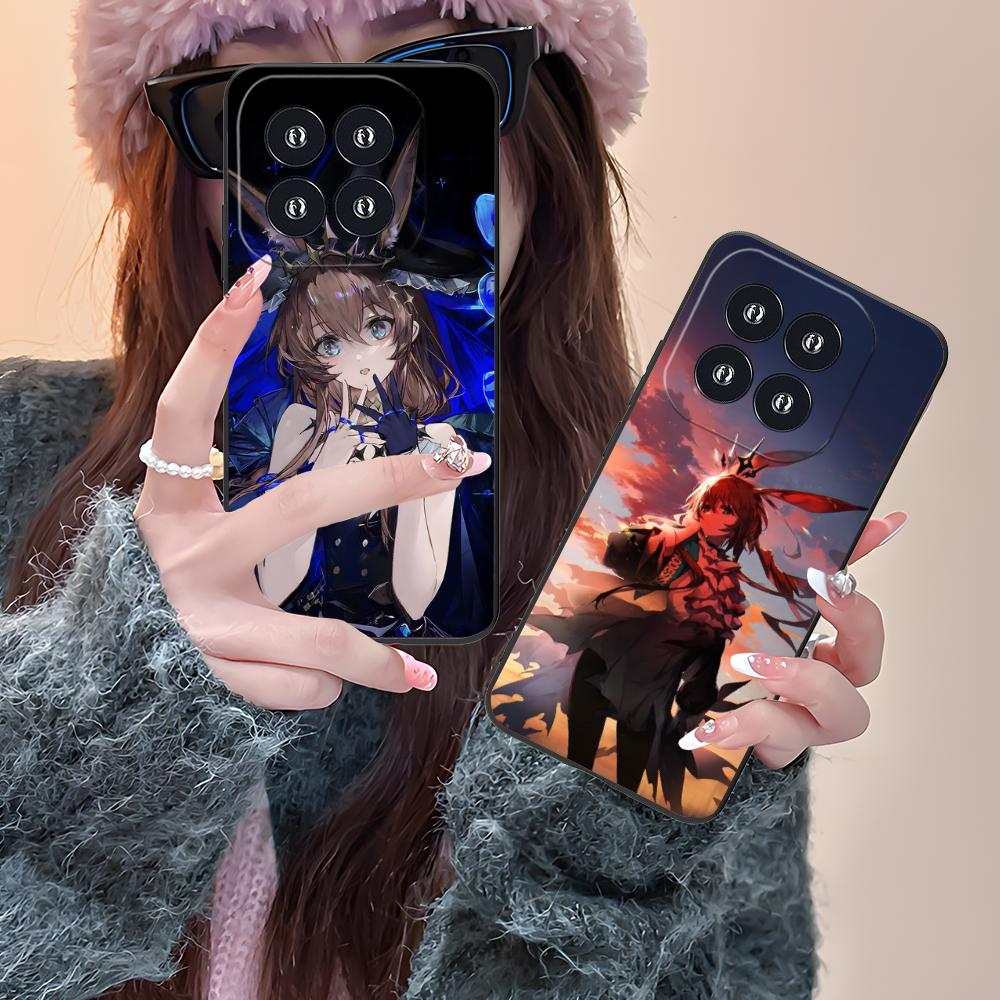 Arknights Amiya Mobile Phone Case for Xiaomi 15 14 13 12 Mi 11 T Ultra Lite Pro S X 5G Colour Printing Protective Luxury Pretty