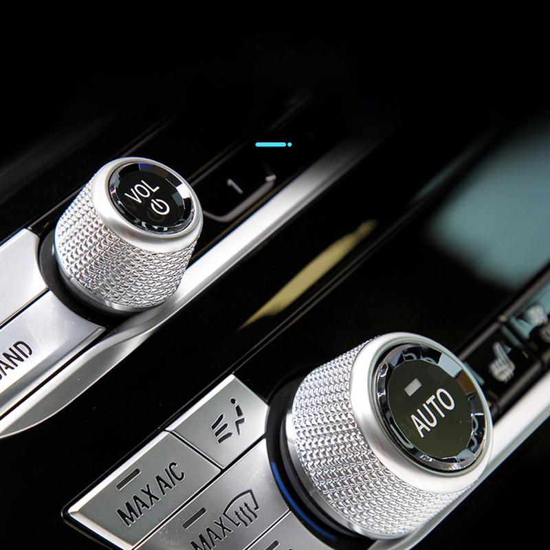 Crystal Car Volume & AC Control Knob Cover For BMW F30 F10 F25 F15 F02 G30 G01 G02 Interior Trim Mouldings Accessories