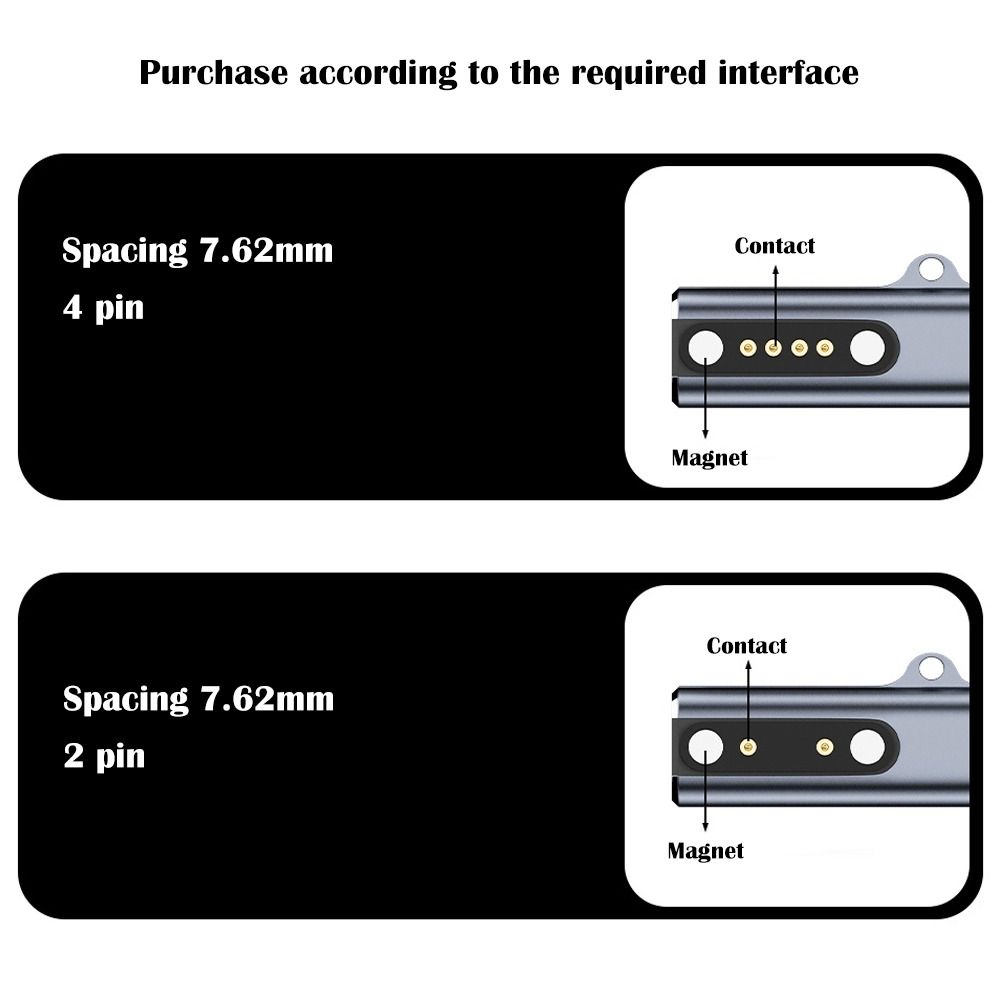 Bone Conduction Headphone Magnetic Charger Type-C to 7.62 2/4 Pin Converter  Kids Smartwatch