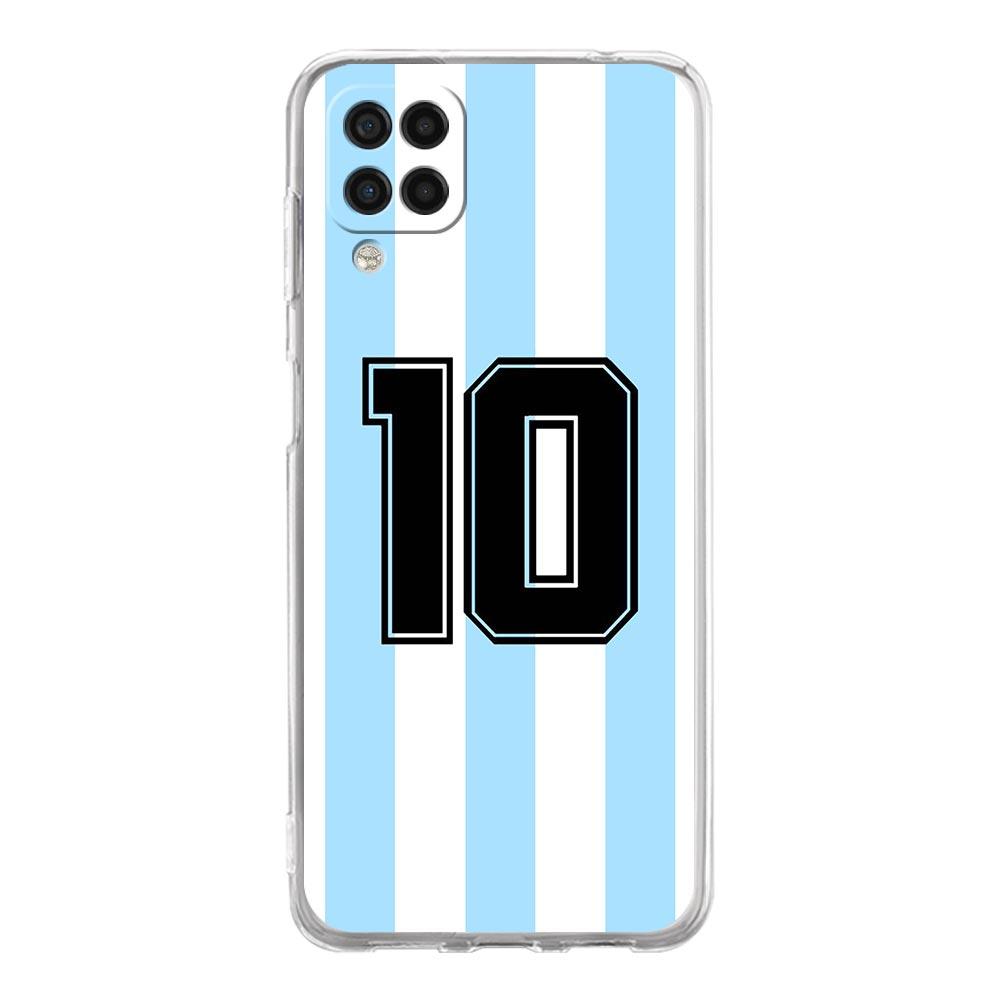 Argentina Vlajka Fotbal 10 Pouzdro na telefon Pro Samsung Galaxy A51 A71 A21S A12 A11 A31 A41 A03S A13 A33 A73 A53 A52 A32 5G Průhledný kryt