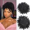 Fluffy Afro Kinky Curly Toupee Short Clip In Hair Extension Synthetic Topper Hairpiece American