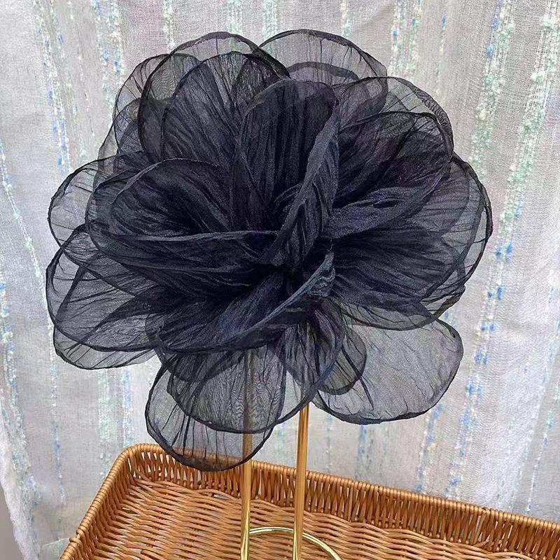 

Осенне-зимний Оверсайз Сетчатый Цветочный Зажим Женский Новый Высококлассный Стиль Универсальный Затылок Головной Убор С Акулой Зажим для Волос Повязка на Голову