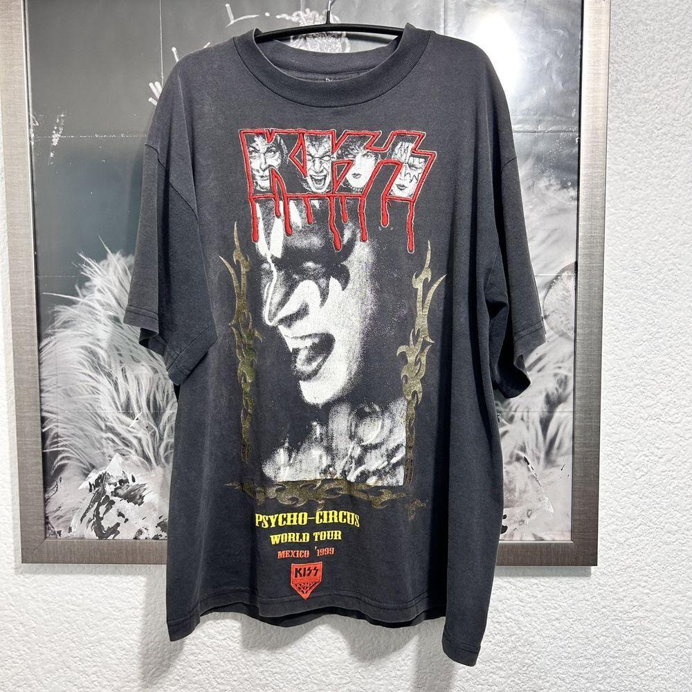 

KISS PSYCHO CIRCUS МЕКСИКАНСКИЙ ТУР 1999 ВИНТАЖНАЯ УНИСЕКС ФУТБОЛКА РЕПРИНТ S-5XL KH10205 Унисекс Футболка M