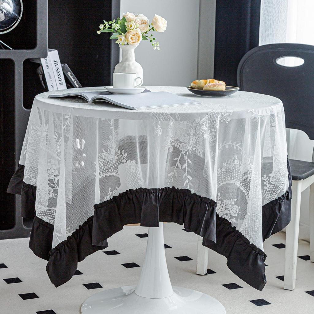 Vintage Lace Tablecloth Round Rectangular Dining Table Coffee Table Tablecloth Artistic Cover Cloth