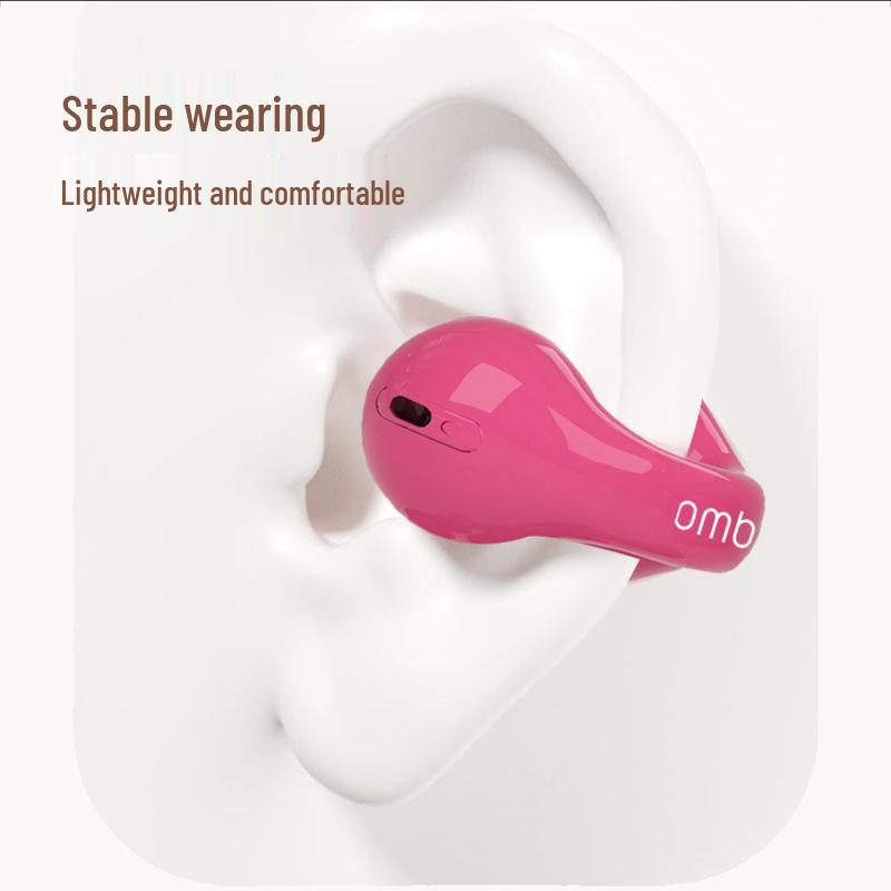 Ambie Bone Conduction Bluetooth 5.4 Clip-On Wireless In-Ear Sports Headset with Large Battery