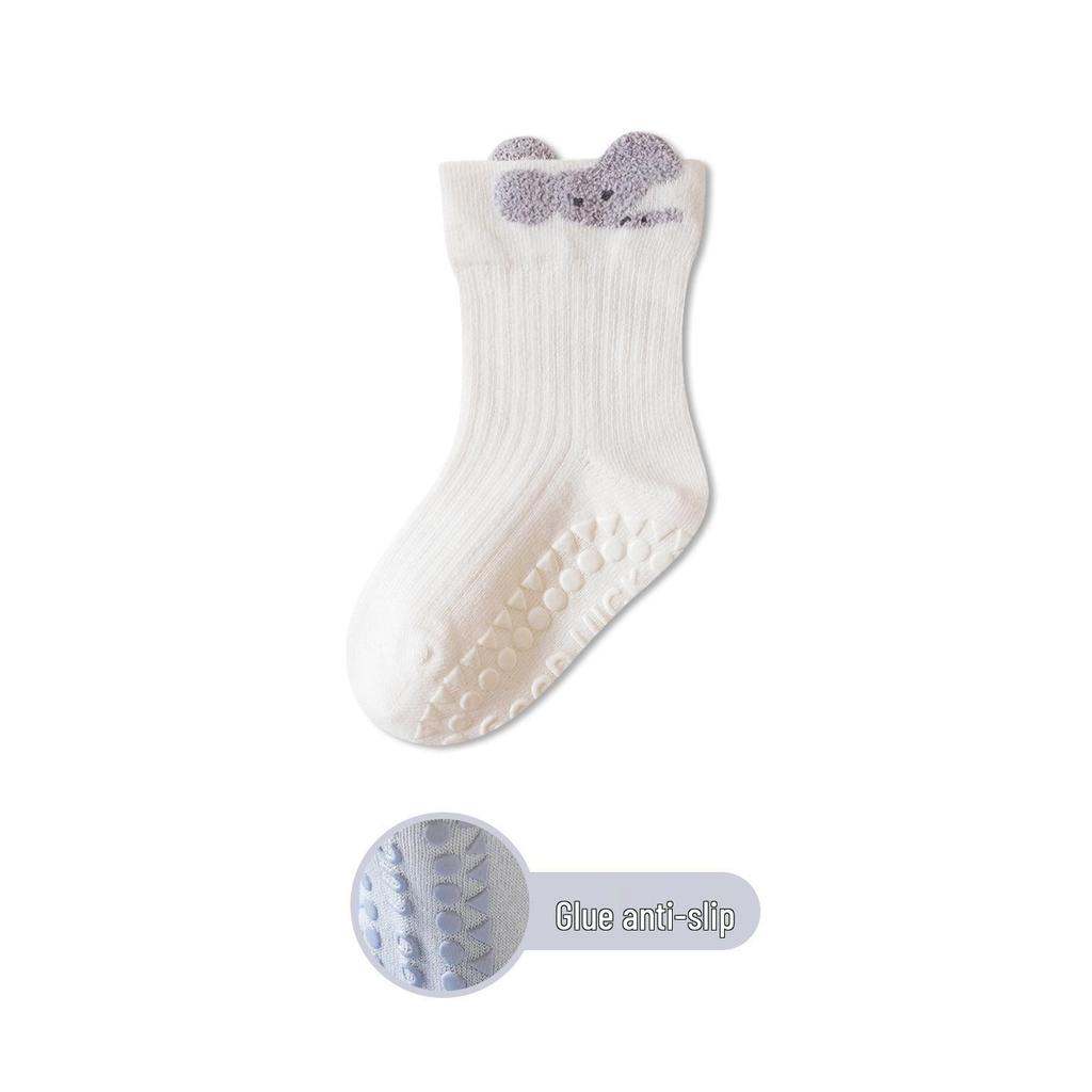 Newborn Mid-Calf Cartoon Socks - Non-Binding, Non-Slip, Boneless Cotton for Spring & Autumn