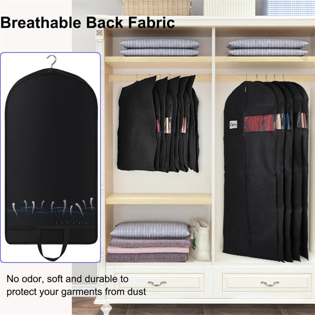 Dustproof Clothing Covers Waterproof Clothes Dust Cover Coat Suit Dress Protector Hanging Garment Bags Closet Organizer