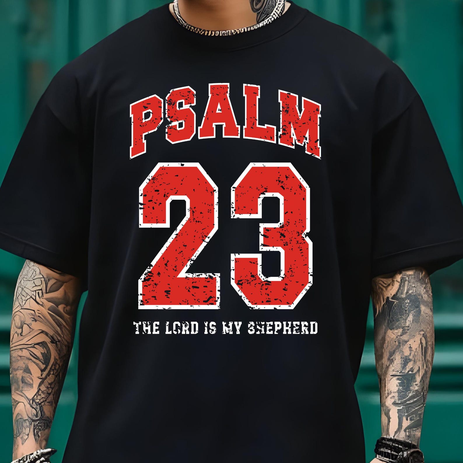 Psalm 23 Vintage T-Shirt, The Lord Is My Shepherd Tee, Faith Shirt, Bible Verse T-Shirt, Christian Gift, Scriptures, Unisex Tee S