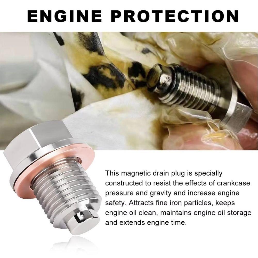 With Copper Washer Sump Drain Bolt M12 M14 Magnetic Drain Plug Durable Oil Drain Plug