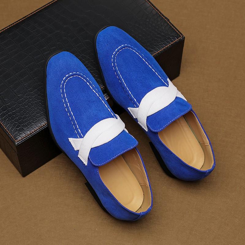 Men s British Style Matte Leather Slip-On Loafers, Size 48 39