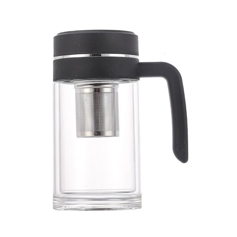 OLOEY Double-Walled Borosilicate Glass Tea Infuser Mug