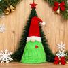 Green Gnome Christmas Tree Topper Plush Xmas Elf Tree Topper Decoration for Christmas Tree Holiday Home Decor